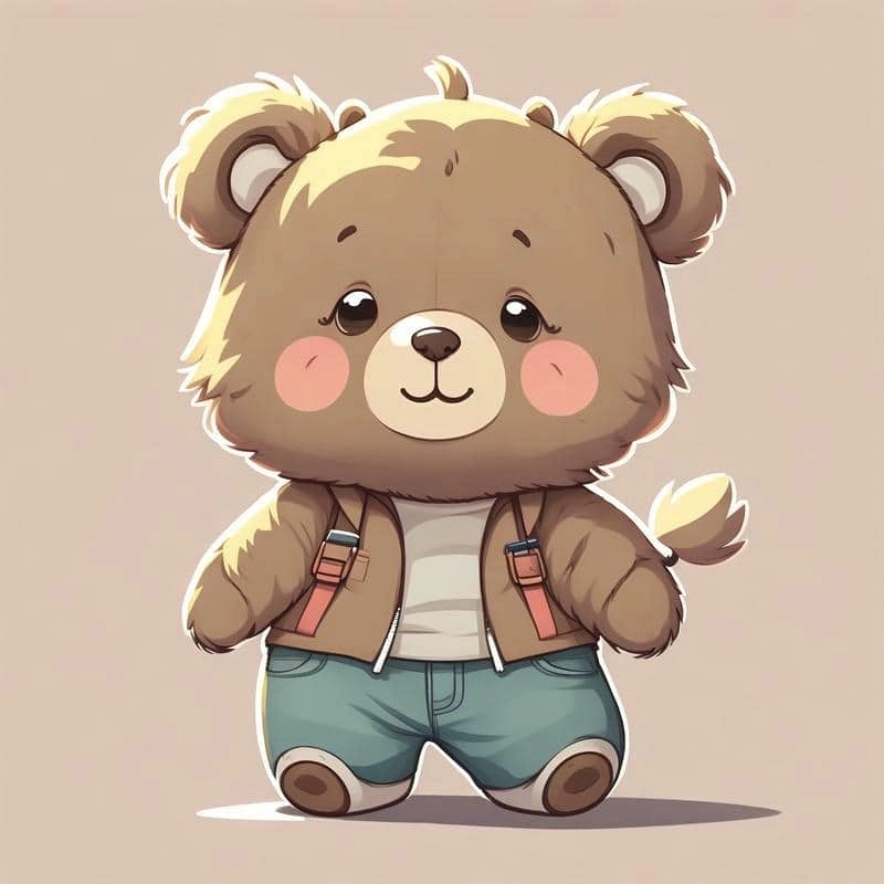 Chibi gấu đơn giản mà đáng yêu vô đối
