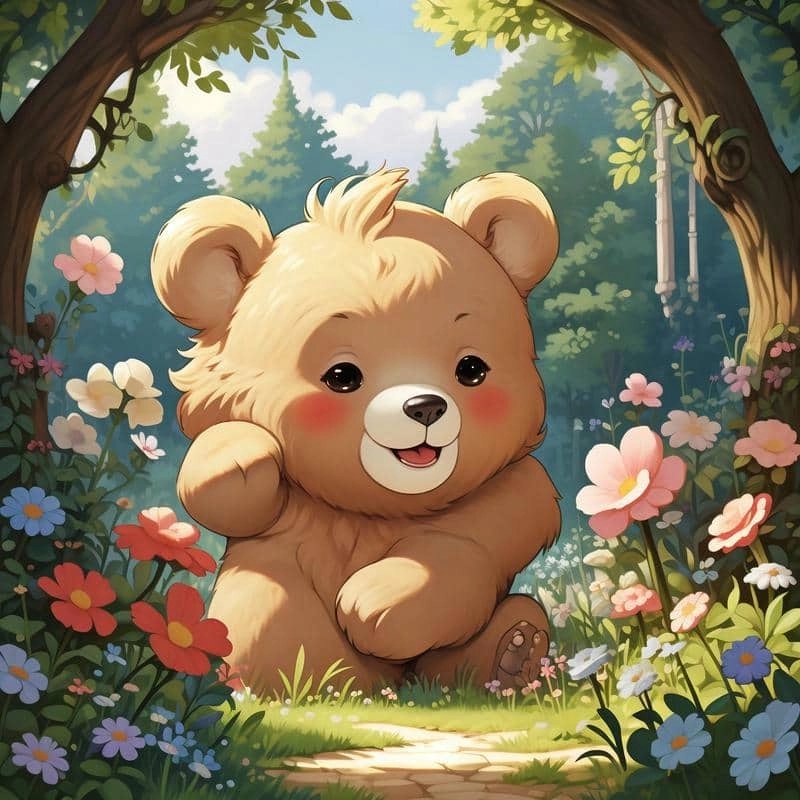 Chibi gấu cute đáng yêu khiến bạn phải cười tít mắt