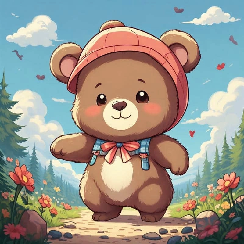 Gấu chibi cute khiến lòng ai cũng rung động