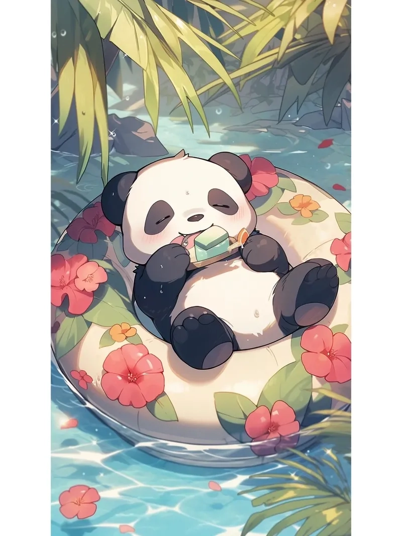Không thể cưỡng lại sự dễ thương của panda cute chibi