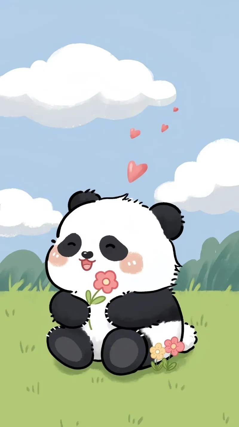 Lưu ngay những ảnh chibi gấu trúc cute khiến bạn bật cười