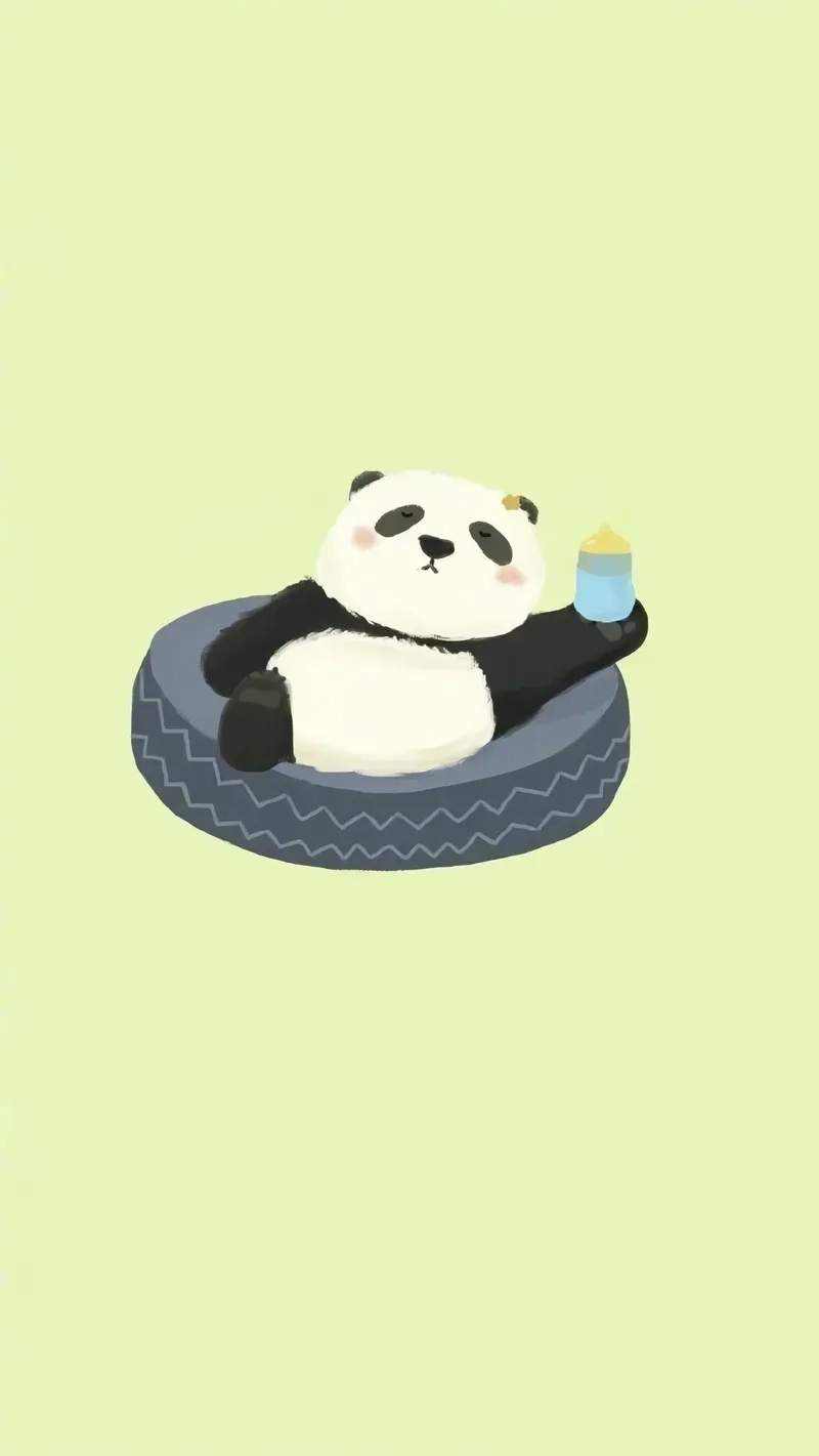 Ngắm nhìn hình gấu trúc chibi cute cực xinh