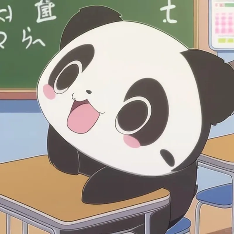 Cùng cười tít mắt với bộ gấu trúc cute chibi đáng yêu