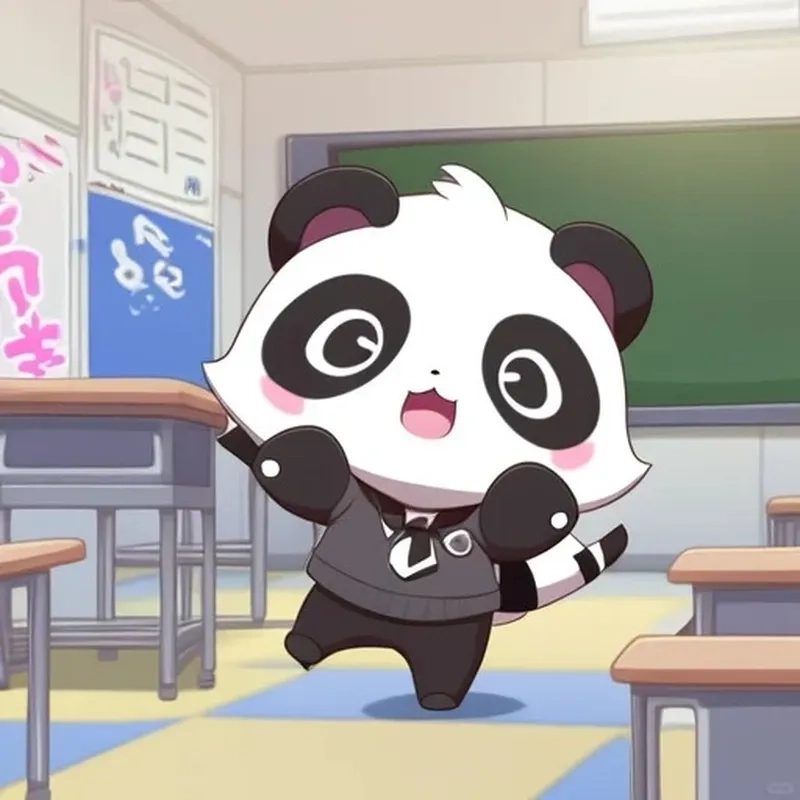 Thích mê với hình gấu trúc mèo chibi mập siêu ú nu