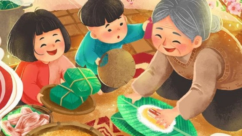Trang trí ảnh Tết cực xinh với công cụ ghép chibi tết
