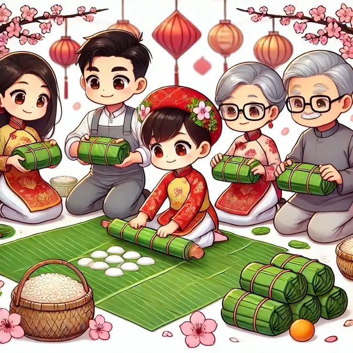 Mê mẩn ngay với tạo hình chibi cute tết rực rỡ