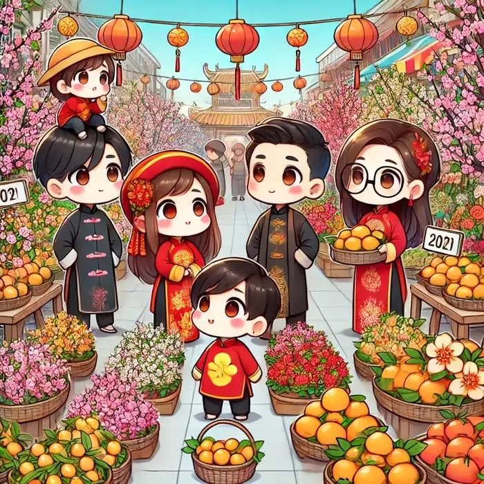 Sưu tầm ngay những khoảnh khắc xuân qua chibi ảnh tết