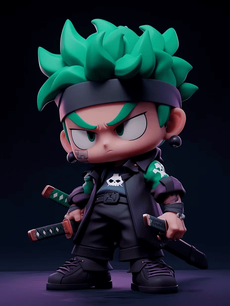 Hình zoro chibi head cực dễ thương cho fan làm icon