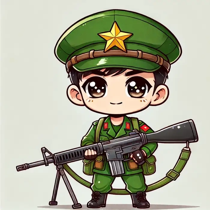 Tuyển chọn hình chibi bộ đội cute không thể rời mắt