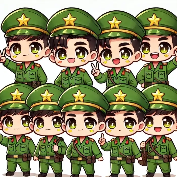 Tải trọn bộ chibi bộ đội siêu cute cho điện thoại