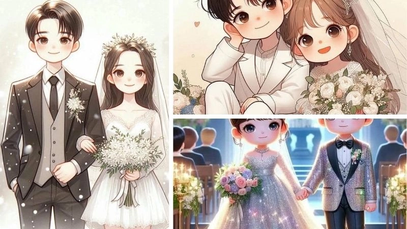 Ý nghĩa của cô dâu chú rể chibi