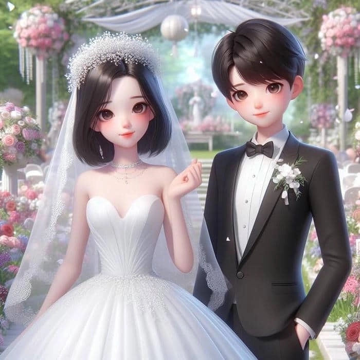 Chiêm ngưỡng ảnh cô dâu chú rể hoạt hình siêu dễ thương
