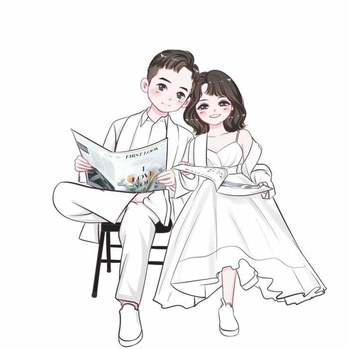 Khám phá hình chibi cô dâu chú rể dễ thương và sáng tạo
