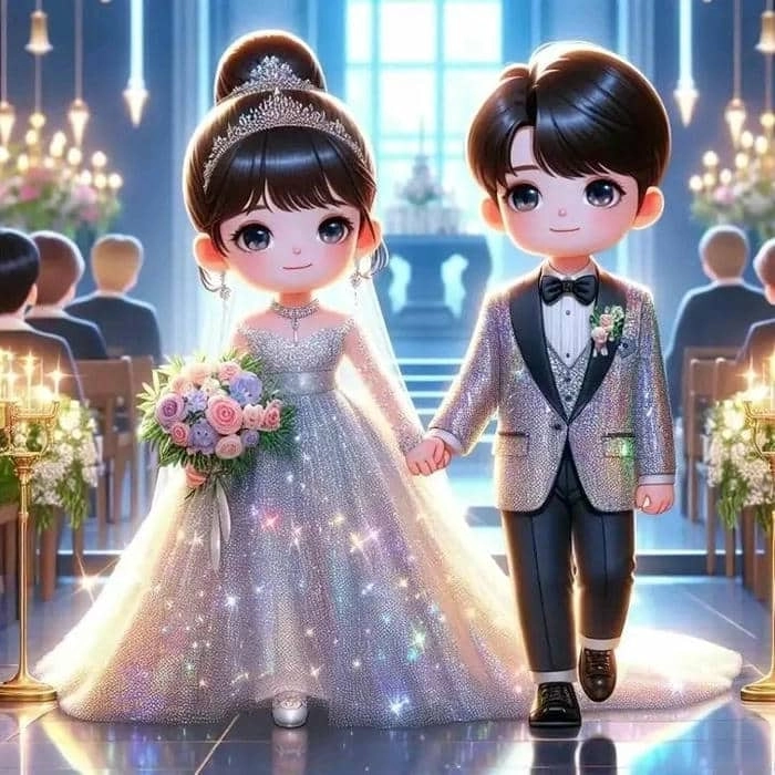Khám phá mẫu cô dâu chú rể chibi áo dài đẹp tinh tế và duyên dáng