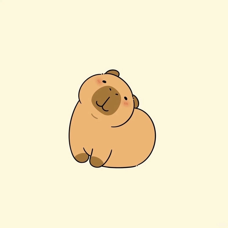 Thế giới dễ thương từ chibi cute avatar capybara chibi cute