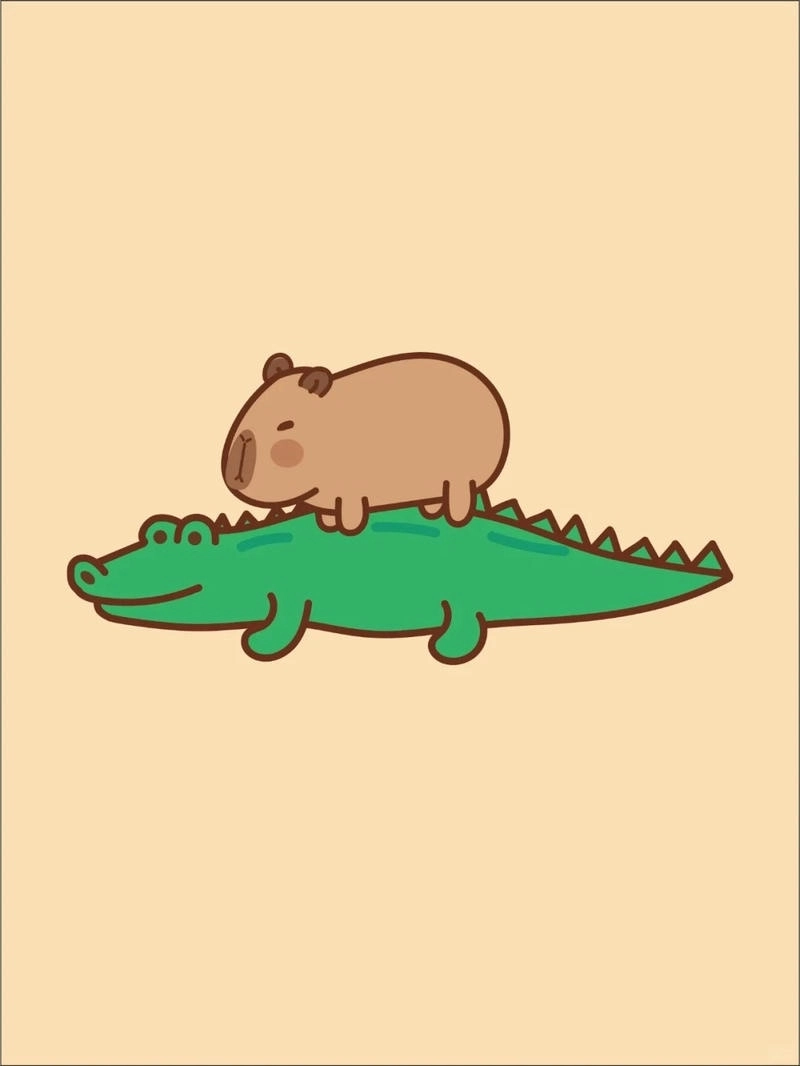 Kết hợp hoàn hảo trong chibi cute hình ảnh capybara cute chibi