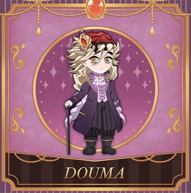 KNY Douma chibi phong cách hoạt hình siêu đáng yêu từ Kimetsu no Yaiba