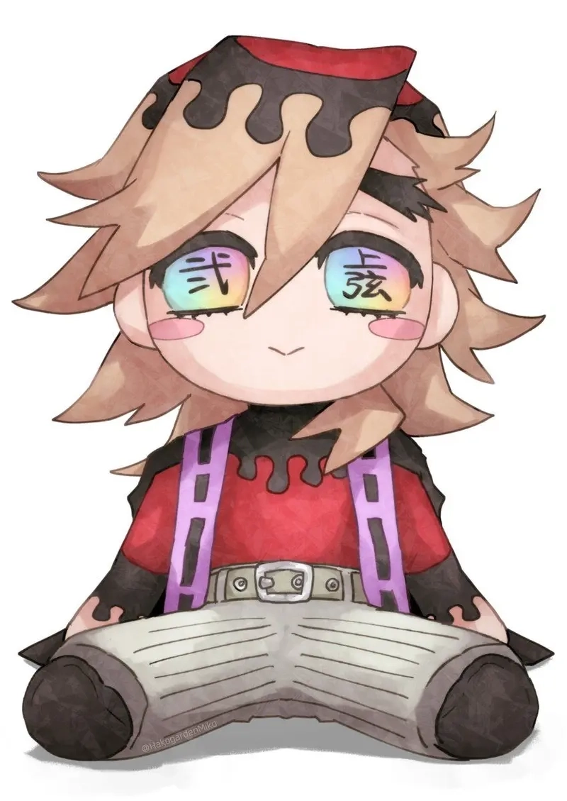 Douma chibi drawing đơn giản nhưng vô cùng bắt mắt và tinh tế