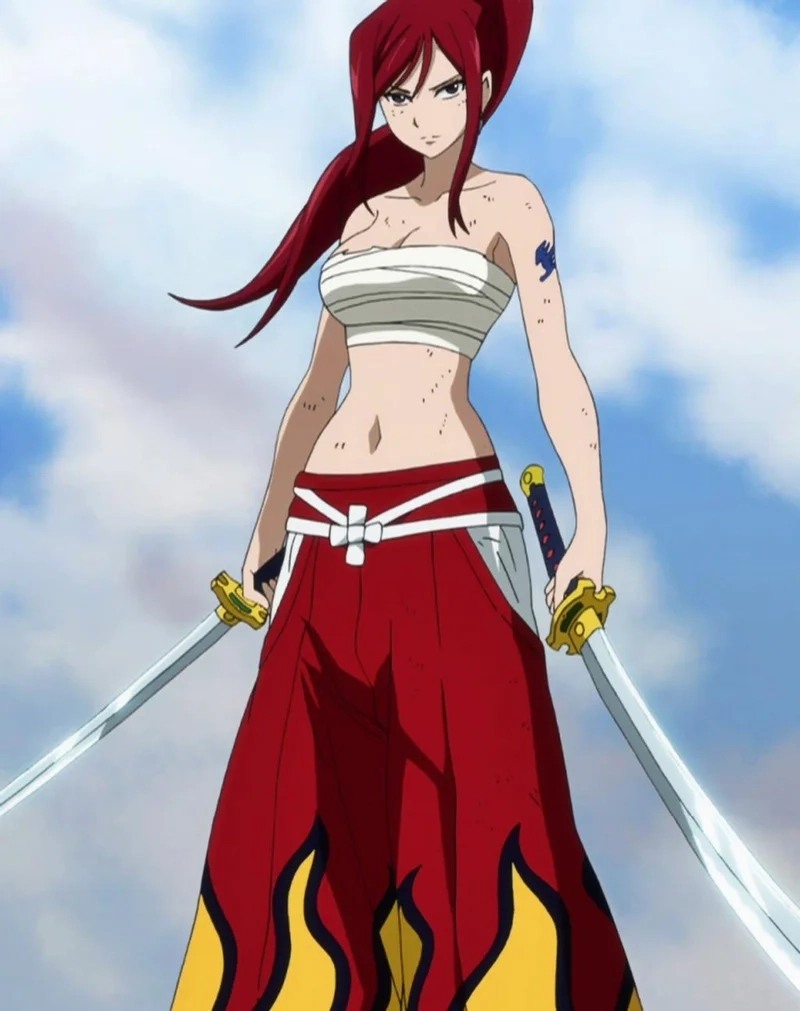 Erza Scarlet 4K Wallpaper hình nền sắc nét làm nổi bật vẻ đẹp