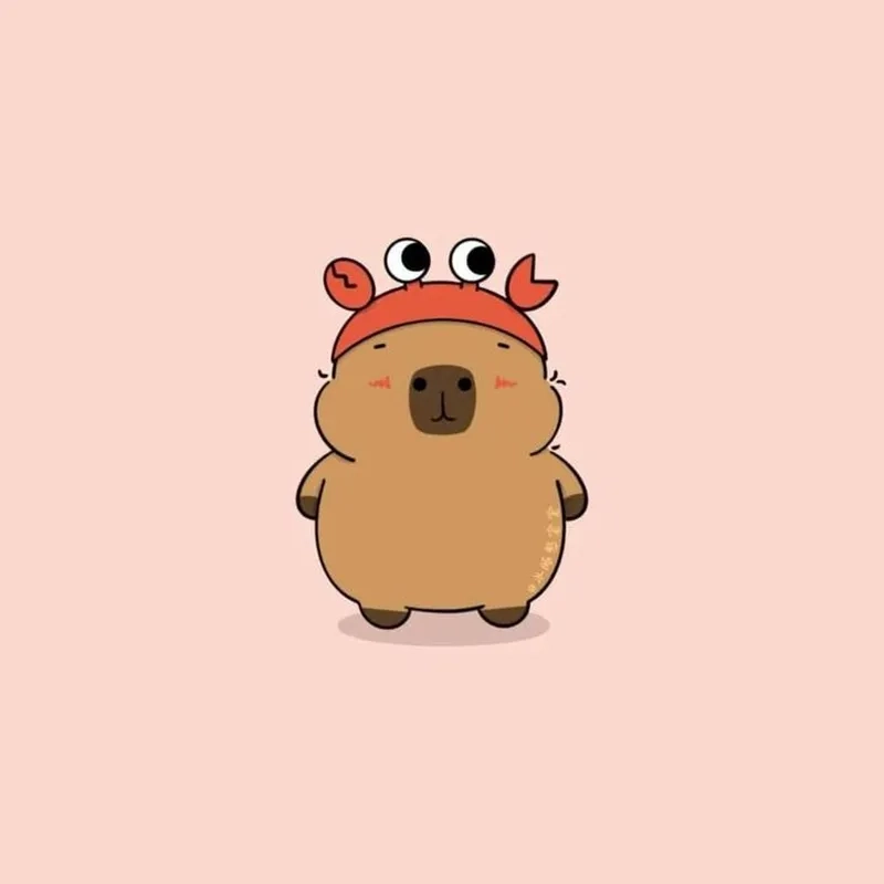 Hình ảnh capybara chibi sắc nét và dễ thương nổi bật