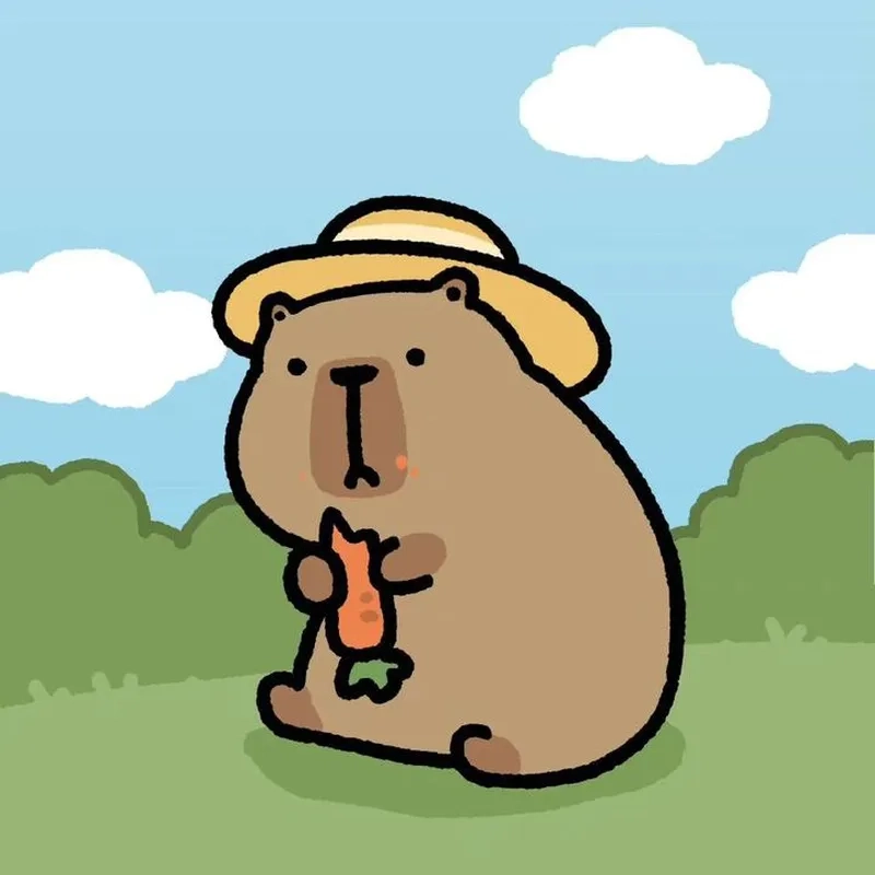 Ảnh capybara chibi cute chuẩn gu fan anime và chibi