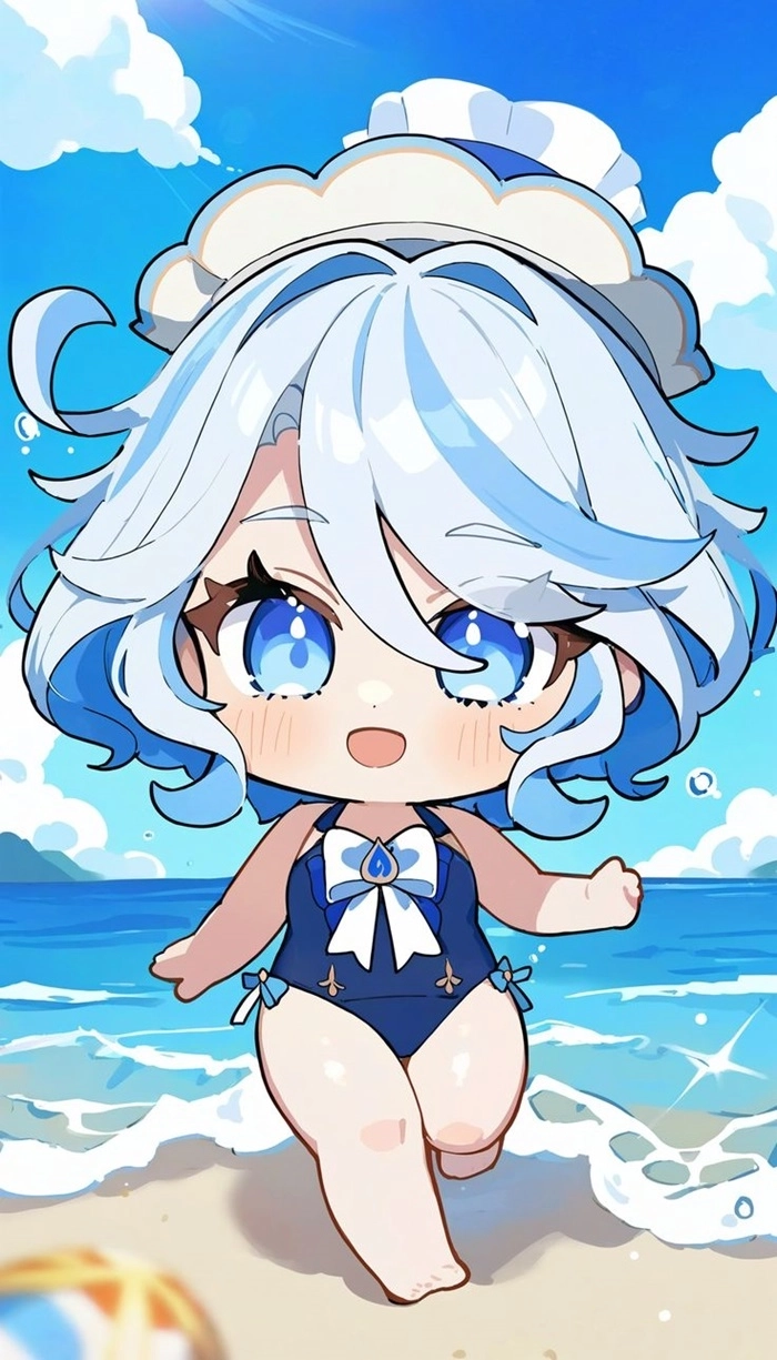 Tải ngay Furina chibi sticker để trang trí cực xinh