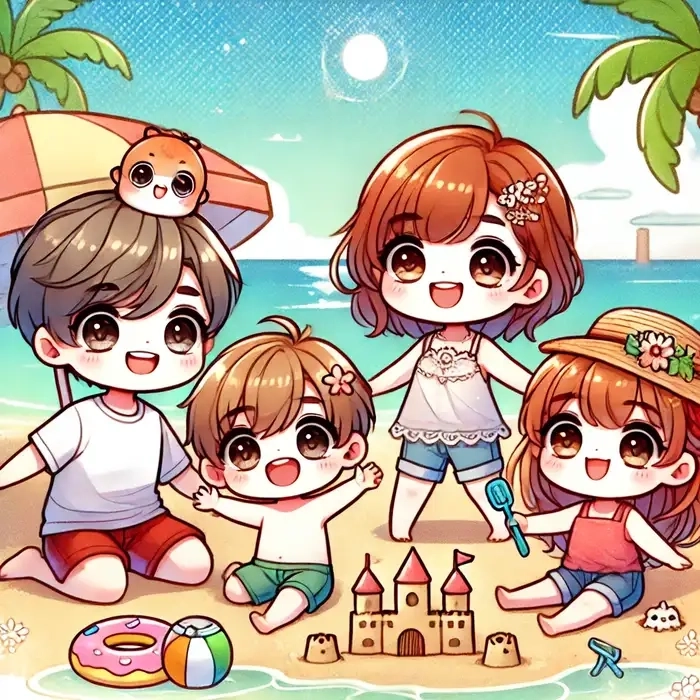 Gia đình anime chibi siêu cute lấy cảm hứng từ truyện tranh