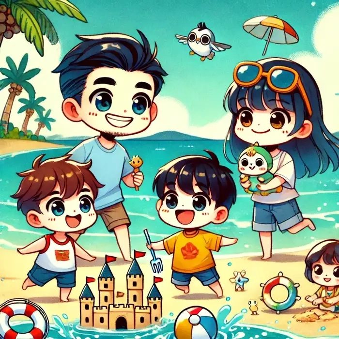 Chill về gia đình qua nét chibi thư giãn và đầy yêu thương
