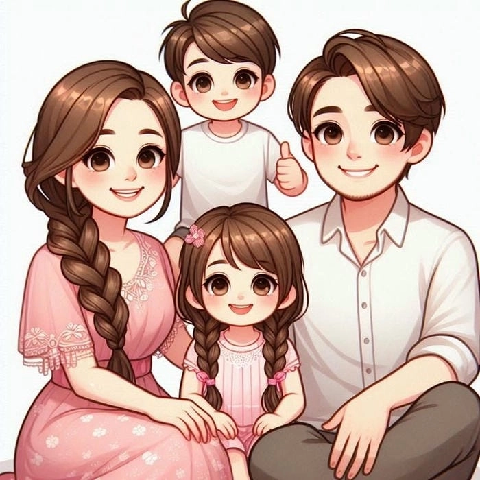 Chibi gia đình chibi phiên bản nhân đôi sự đáng yêu ngọt ngào