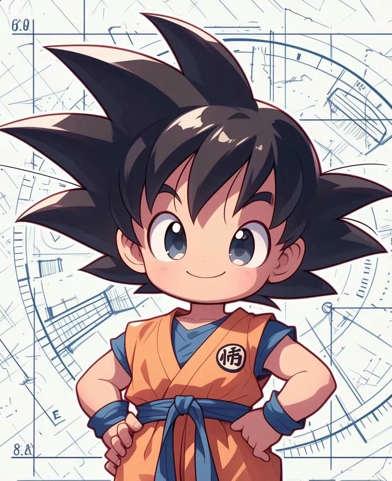 Tải ngay hình nền goku chibi siêu cute cho điện thoại