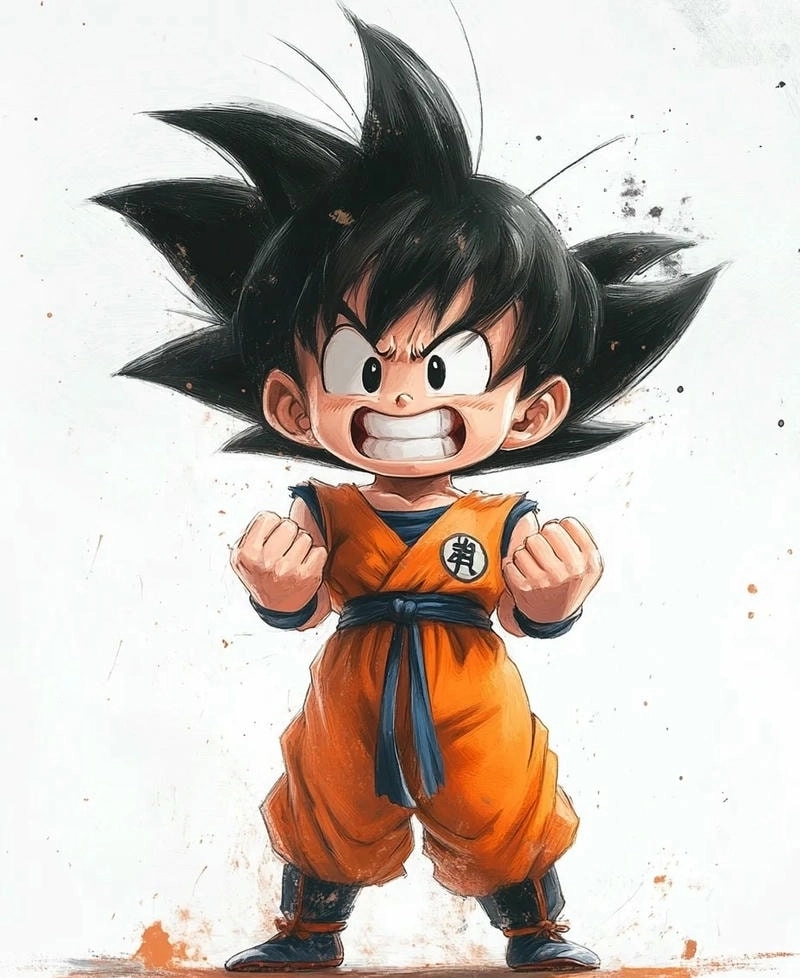 Tải goku chibi png nền trong suốt siêu nét