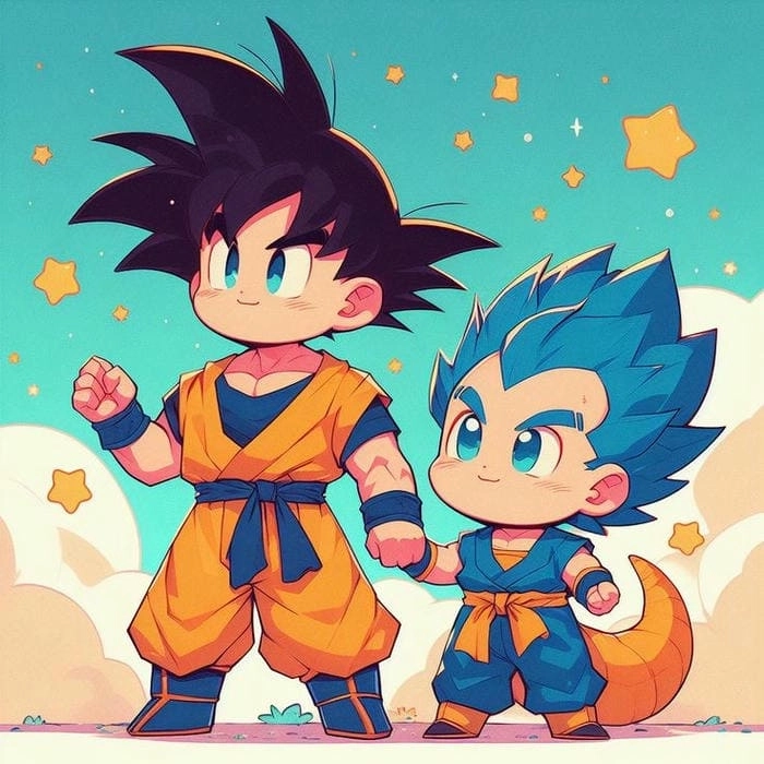 Xem ngay goku chibi dancing siêu hài hước và đáng yêu