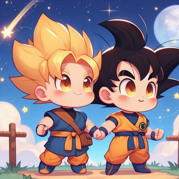 Tải ngay goku chibi gif động siêu vui nhộn và thú vị