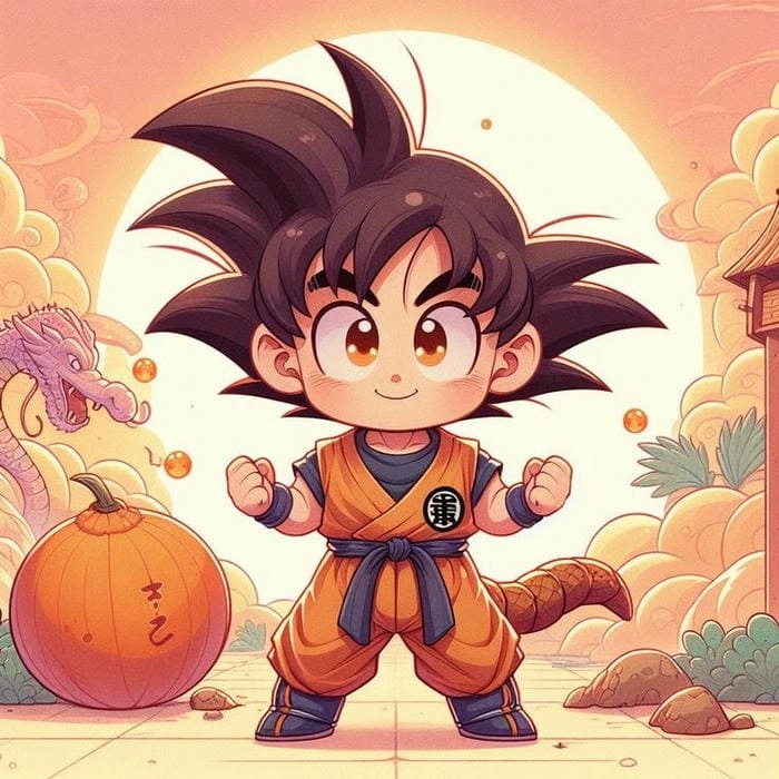 Chiêm ngưỡng goku chibi 3d sống động và nổi bật