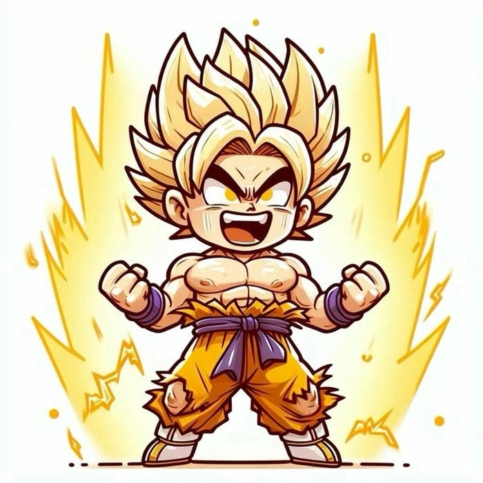 Tải ngay goku chibi sticker dán tin nhắn siêu dễ thương