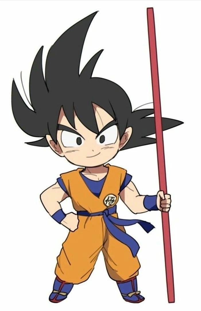 Ngắm nhìn cute goku chibi với biểu cảm đáng yêu