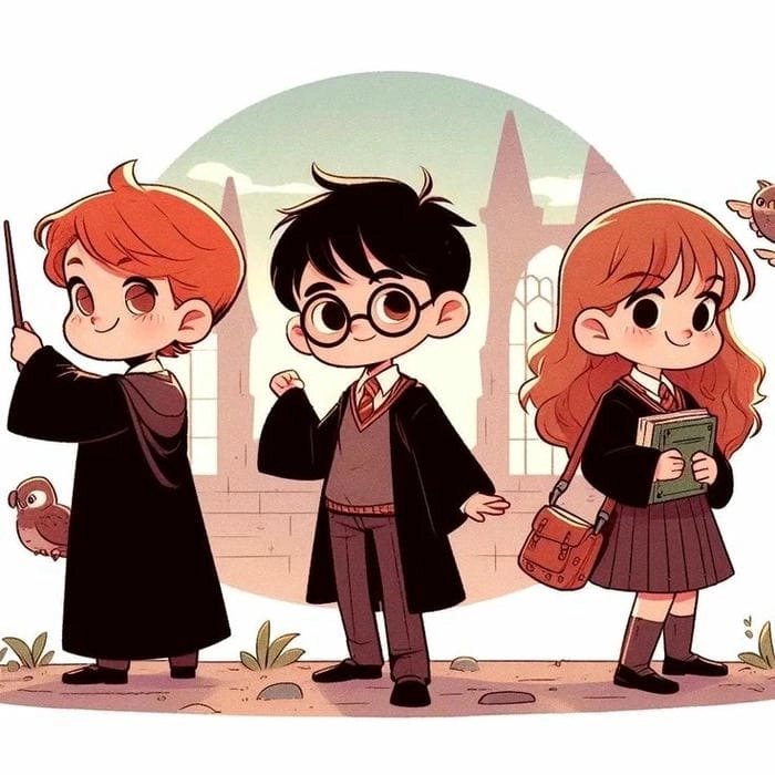 Harry potter chibi svg định dạng vector cho in ấn rõ nét từng chi tiết