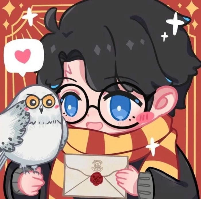 Hedwig harry potter chibi chú cú trung thành siêu cute dễ thương