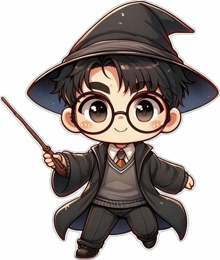 Harry potter chibi sticker dán khắp nơi siêu cool siêu đáng yêu