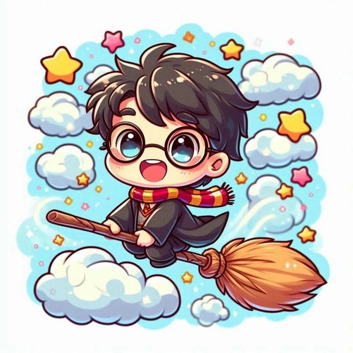 Harry potter chibi cute nhìn là mê ngay nét thần thái phép màu