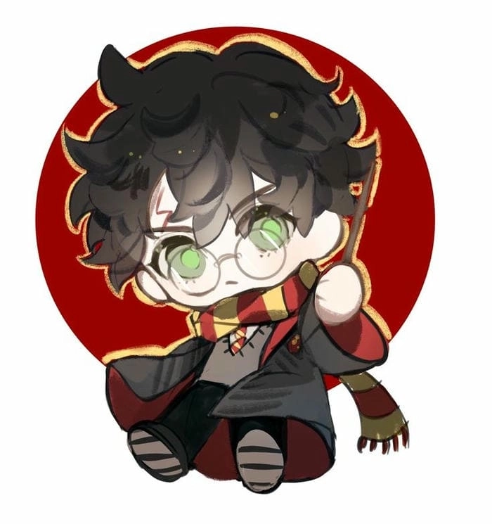 Harry potter chibi drawing phác họa sinh động siêu đáng yêu