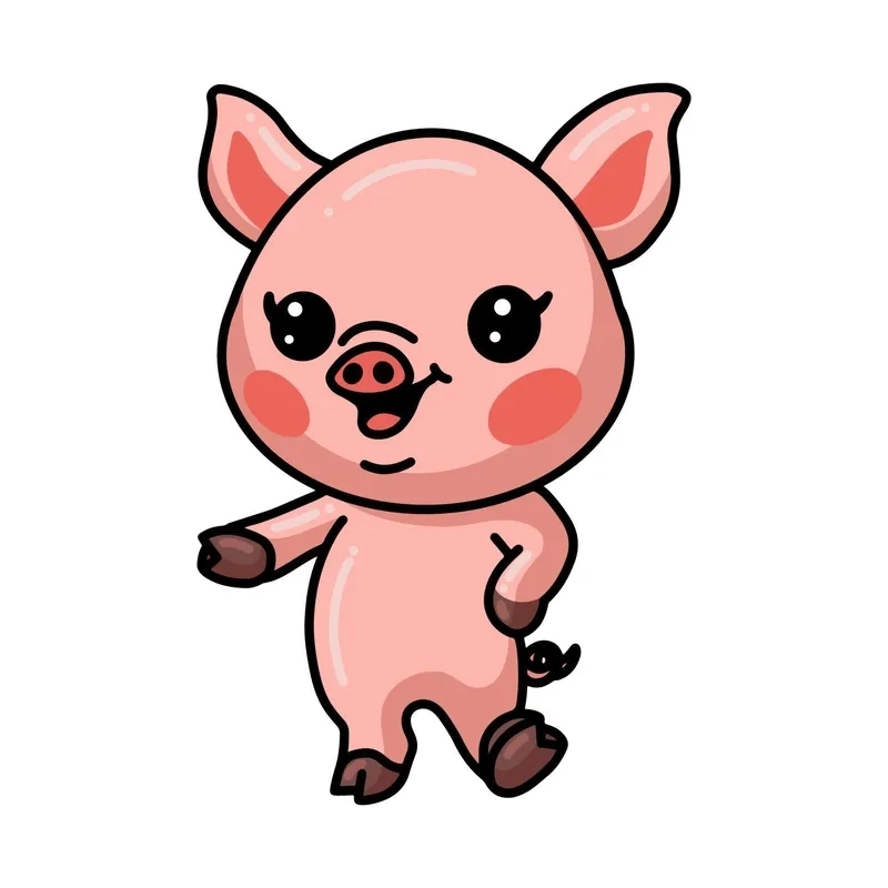 Lợn chibi cute khiến bạn không thể rời mắt