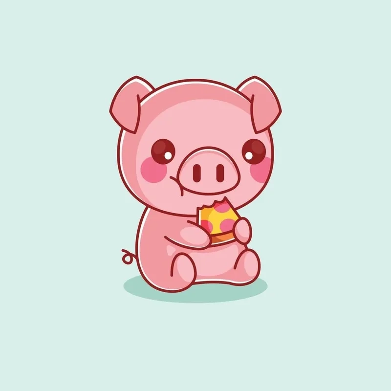 Hình lợn chibi giúp bạn nổi bật trong mọi bài đăng mạng xã hội
