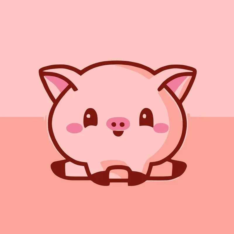 Hình con heo chibi dễ tải về và làm ảnh đại diện