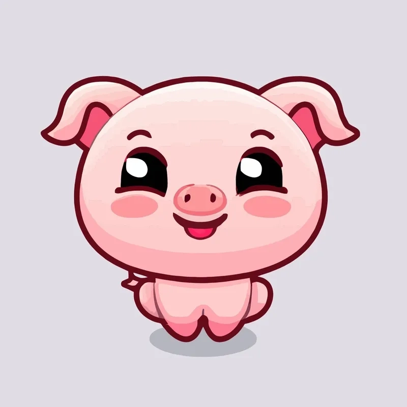 Hình con heo de thương chibi là lựa chọn lý tưởng cho bạn yêu thú cưng