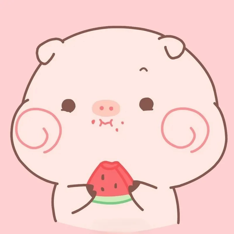 Heo con dễ thương chibi làm hình đại diện cực xinh