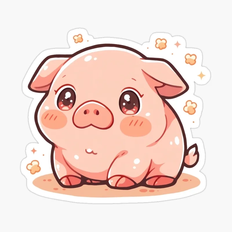 Con lợn chibi đáng yêu chinh phục mọi trái tim