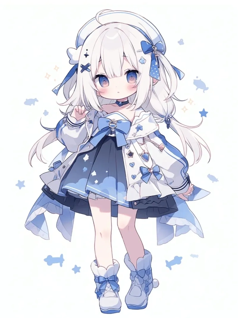 Tối giản nhưng vẫn cuốn hút với hình anime chibi đơn giản