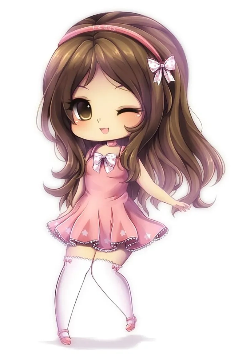 Ngất ngây với hình ảnh chibi nữ cute màu xanh dương
