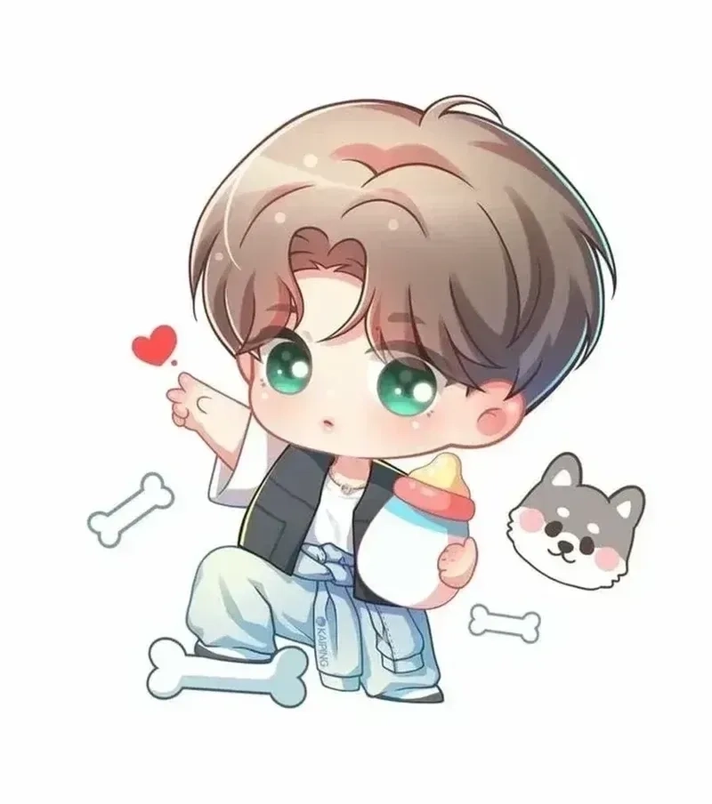 Avatar cute nam chibi làm mới hình ảnh cá nhân